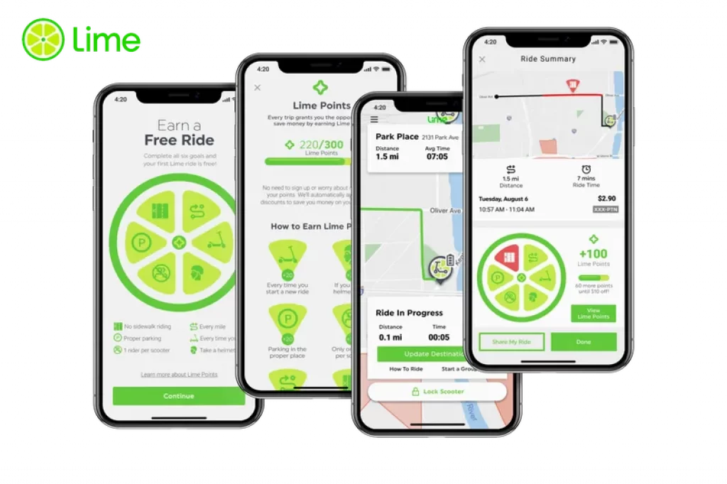 Lime Electric Scooter App
