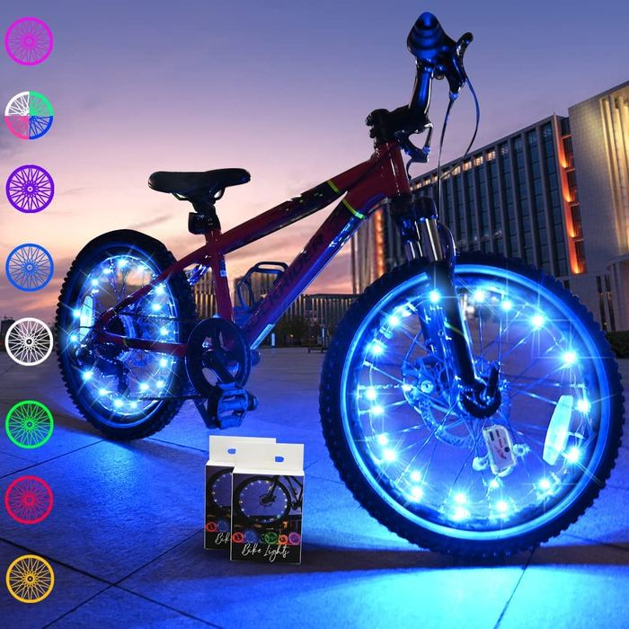 Go Brightz Blue LED Light Mount Bicycle Bike Cycling Scooter Night Safety Kids 