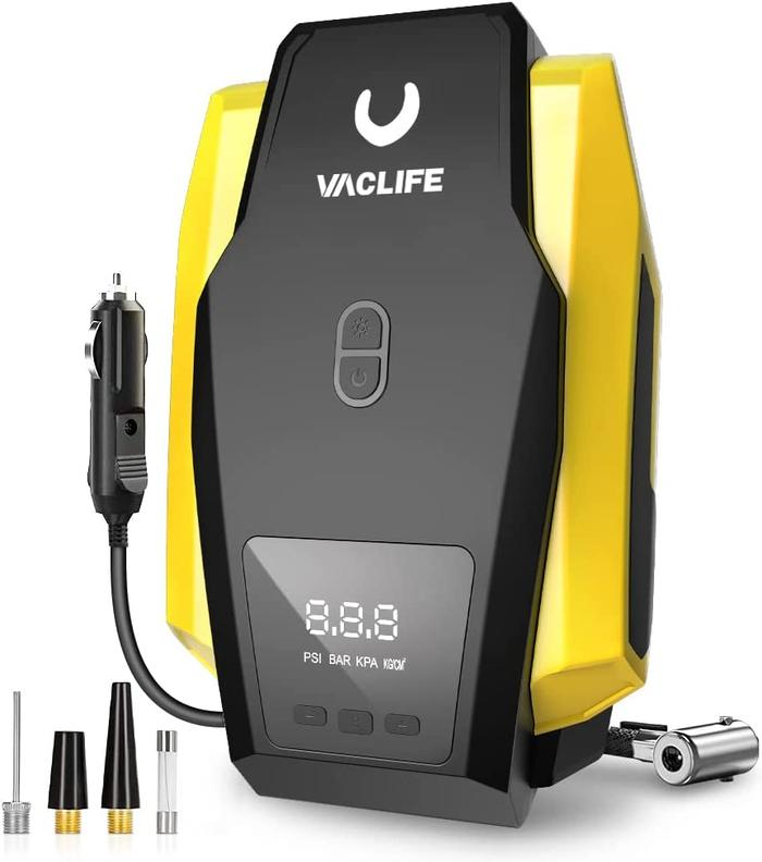 VacLife Tire Inflator Portable E-Bike Tire Pump with Gauge
