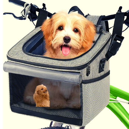 Mancro 15lbs Dog Bike Seat Pet Carrier