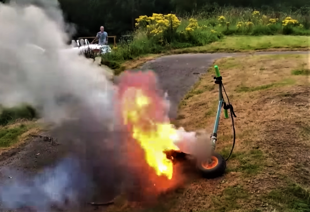 Electric Scooter Catching Fire