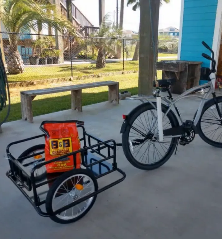 Aosom Bike Cargo Trailer Bicycle Cart Wagon Trailer 16'' Wheels