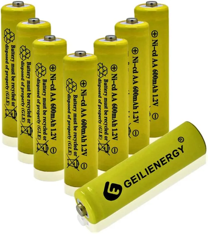 GEILIENERGY AA (600 Mah) Battery for Solar Lights