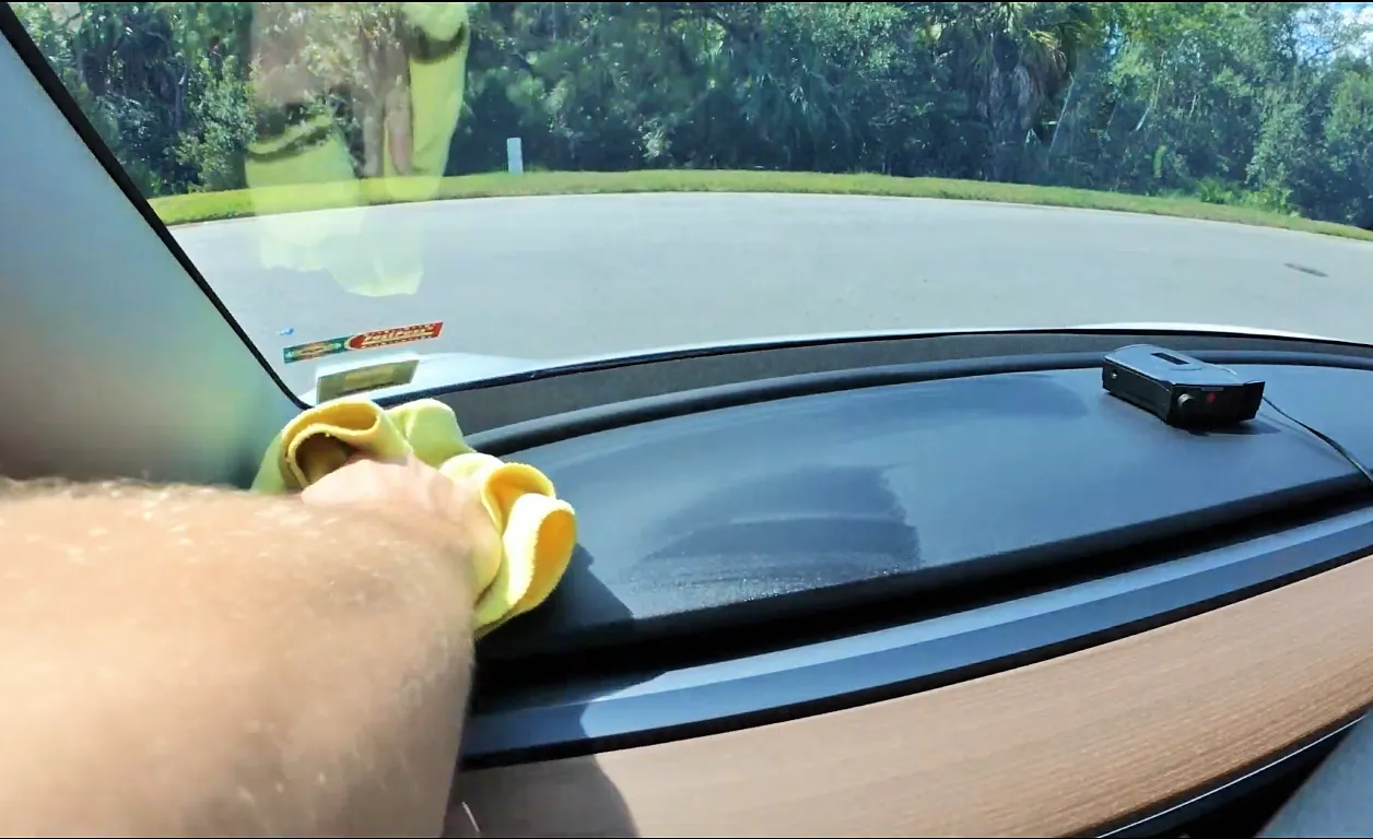 Cleaning tesla interior