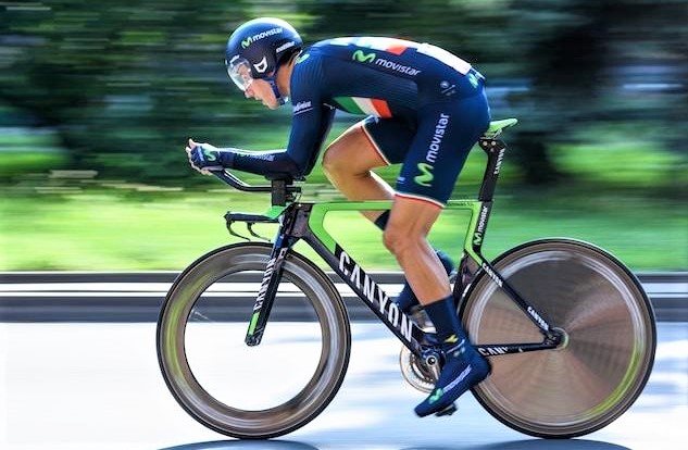 cyclist running on high speed