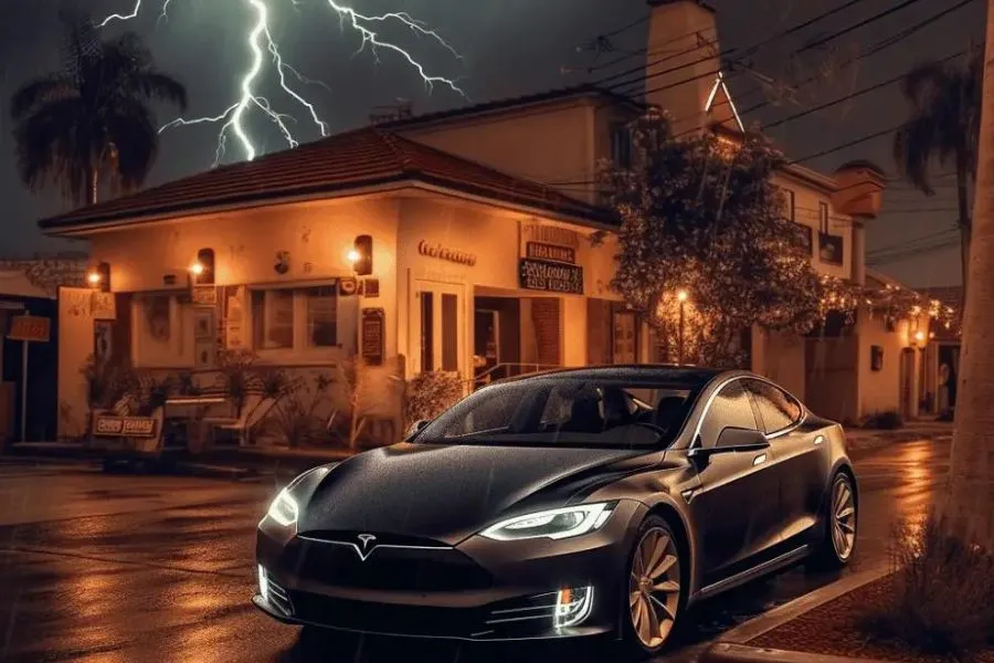 Lightning Strikes on Tesla