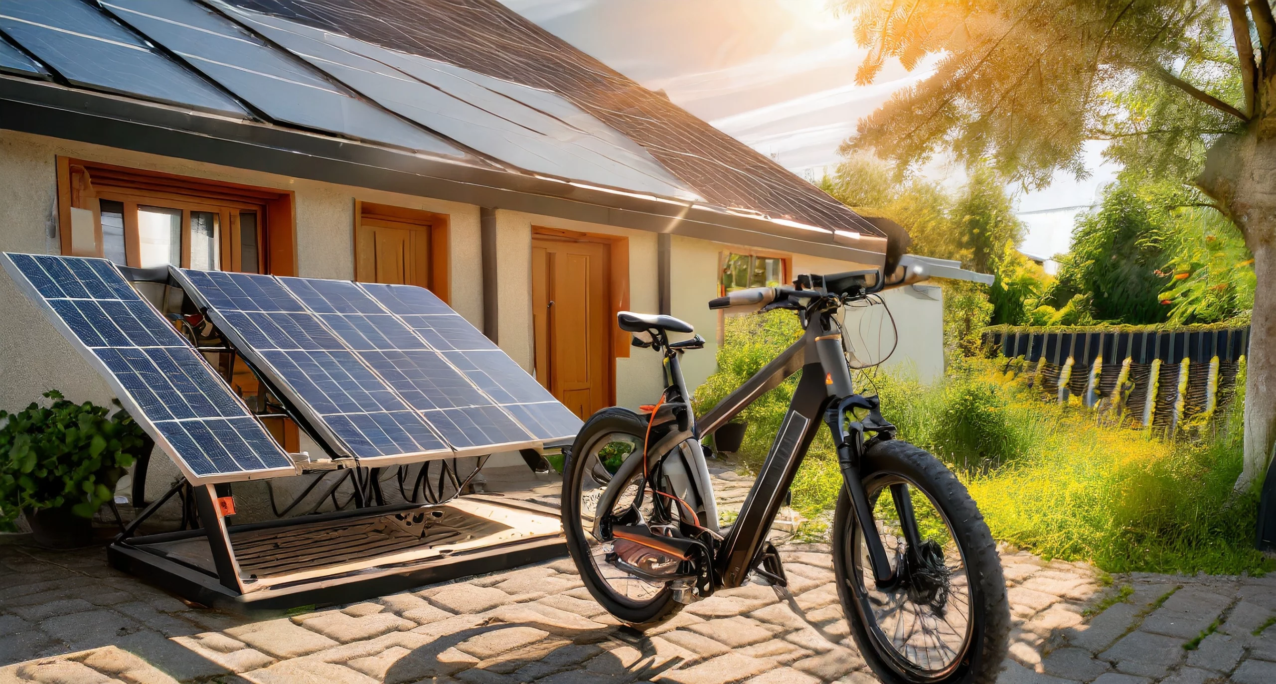 Charge Electric Bike Battery at Home with Solar Panels